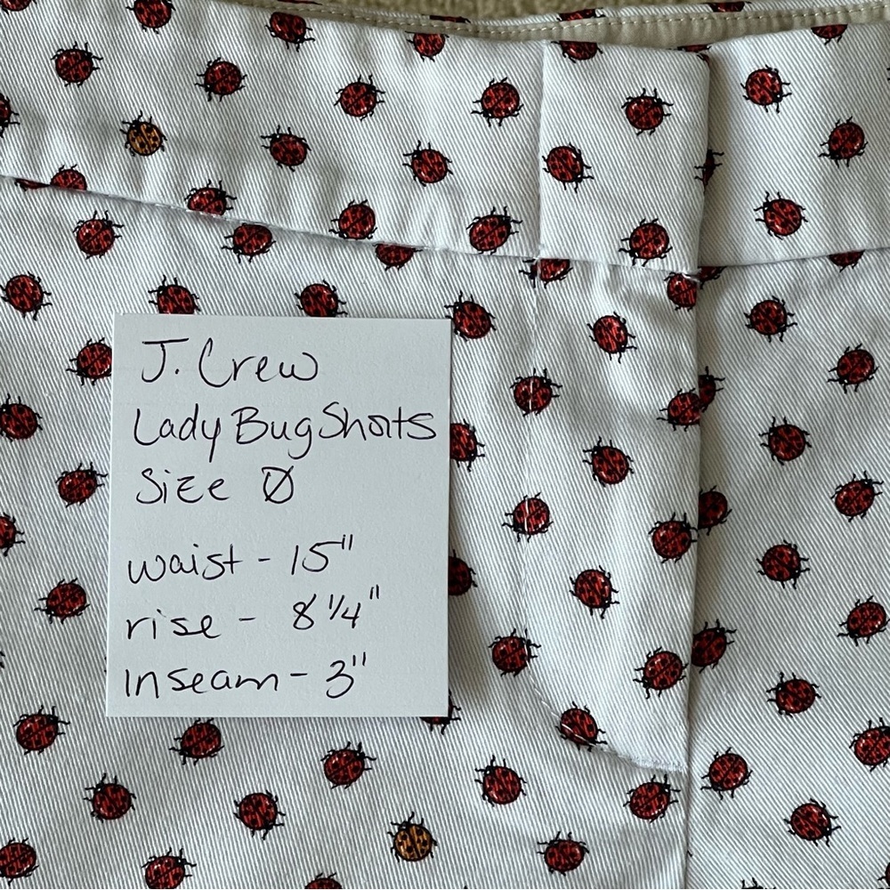 J. Crew White Shorts with Ladybugs - Picture 8 of 8